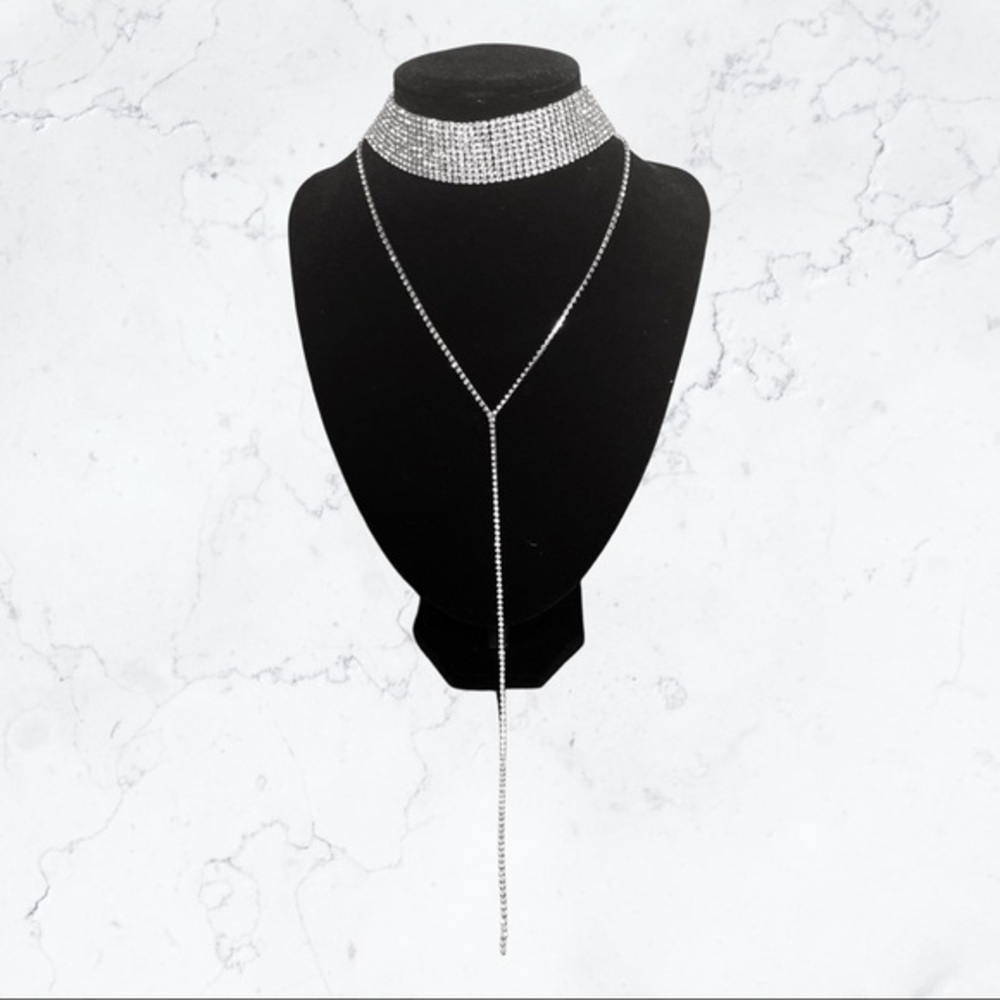 necklace/choker combo w/lobster clasp